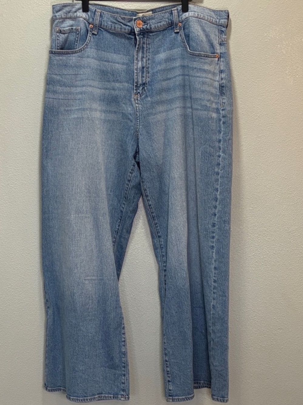 Vintage Jordache Jeans 90s High Rise Baggy Wide Leg Size 18 Blue Denim